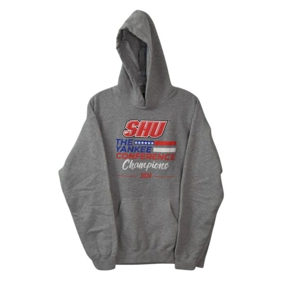 SHU The Yankee Conference Champions 2024 Hoodie Gray Gildan Heavy Blend Mens M - Picture 3 of 6